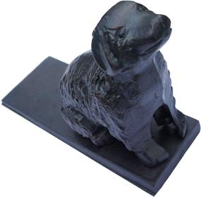 img 3 attached to 🐶 Lulu Decor Black Cast Iron Dog Door Stopper Doorstops Weighting 5lbs