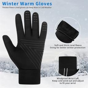 img 1 attached to 🧤 Achiou Winter Running Gloves: Touch Screen Warm Gloves for Men & Women – Insulated, Anti-Slip, Windproof, Waterproof for Cycling, Driving, and Texting