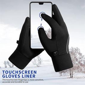 img 3 attached to 🧤 Achiou Winter Running Gloves: Touch Screen Warm Gloves for Men & Women – Insulated, Anti-Slip, Windproof, Waterproof for Cycling, Driving, and Texting