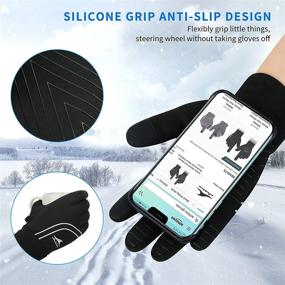 img 2 attached to 🧤 Achiou Winter Running Gloves: Touch Screen Warm Gloves for Men & Women – Insulated, Anti-Slip, Windproof, Waterproof for Cycling, Driving, and Texting