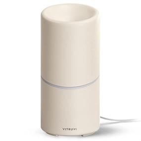 img 4 attached to Vitruvi Stay Diffuser: Ultrasonic Essential 🏢 Oil Aromatherapy for Large Rooms, Matte Metal Finish