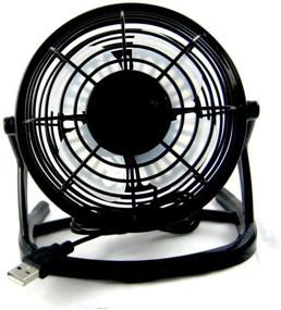img 2 attached to Compact USB Desktop Fan: Portable Mini Air Cooling Silent for PC Laptop Notebook - Black