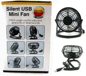 img 3 attached to Compact USB Desktop Fan: Portable Mini Air Cooling Silent for PC Laptop Notebook - Black