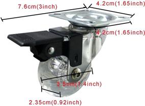 img 3 attached to Transparent PU Industrial Casters - Copapa HT15601