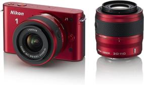 img 1 attached to Nikon 1 J1 10.1 MP HD Digital Camera System with 10-30mm and 30-110mm VR NIKKOR Lenses (Red): Top-Quality Photography Equipment