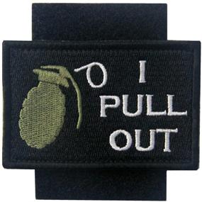 img 1 attached to 🔧 Tactical I Pull Out Military Patch - Funny Embroidered Applique for Army Morale with Hook & Loop Emblem