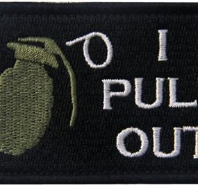 img 2 attached to 🔧 Tactical I Pull Out Military Patch - Funny Embroidered Applique for Army Morale with Hook & Loop Emblem