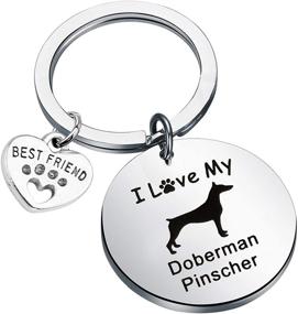 img 4 attached to 🐾 FUSTMW Doberman Pinscher Gifts - Love My Doberman Pinscher Keychain, Dog Trainer & Owner Jewelry, Animal Lover Gift, Dog Rescue