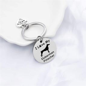 img 1 attached to 🐾 FUSTMW Doberman Pinscher Gifts - Love My Doberman Pinscher Keychain, Dog Trainer & Owner Jewelry, Animal Lover Gift, Dog Rescue