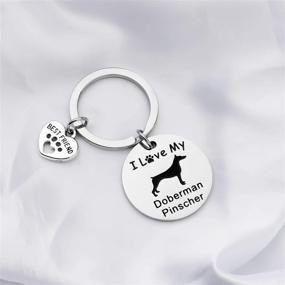 img 3 attached to 🐾 FUSTMW Doberman Pinscher Gifts - Love My Doberman Pinscher Keychain, Dog Trainer & Owner Jewelry, Animal Lover Gift, Dog Rescue