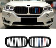 🚘 ldg x5 f15 f16 x5m x6m kidney grill set - glossy black abs double slats grille with m color accents (2pcs) logo
