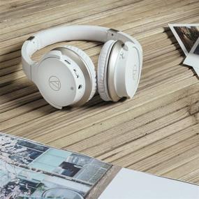 img 3 attached to 🎧 Audio-Technica ATH-AR3BTBK SonicFuel Wireless On-Ear Headphones with Mic &amp; Control, White - Bluetooth Enabled