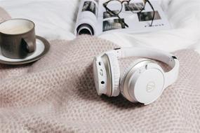 img 2 attached to 🎧 Audio-Technica ATH-AR3BTBK SonicFuel Wireless On-Ear Headphones with Mic &amp; Control, White - Bluetooth Enabled