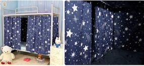 img 3 attached to Heidi Galaxy Star Bed Canopy: Blackout Cloth 🛏️ Mosquito Nets for Single Sleeper Bunk Beds & Student Dormitories