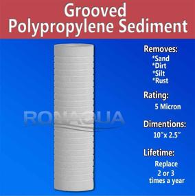 img 3 attached to 💧 Ronaqua 10"x 2.5" Grooved Sediment Water Filter Cartridge - 25 Pack, 5 Micron, Polypropylene Material, Effective Removal of Sand, Dirt, Silt, and Rust with Four Layers of Filtration