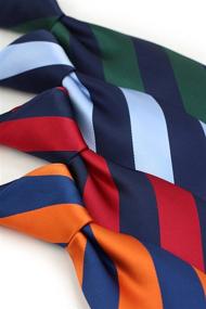 img 3 attached to Bows N Ties Necktie Striped Microfiber Inches Men's Accessories and Ties, Cummerbunds & Pocket Squares