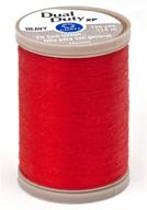 🧵 coats & clark dual duty xp heavy thread in red, 125 yards logo