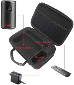 img 2 attached to Esimen Hard Case for Anker Nebula Capsule II/Max Smart Mini Projector with Remote Control, USB Flash Drive, Accessories - Black