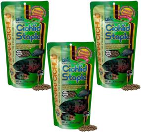 img 2 attached to 🐟 3 Pack of Hikari Medium 8.8-Ounce Cichlid Staple Floating Pellets for Pets