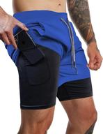 🩳 versatile and stylish autiwitua men's 2-in-1 workout running shorts: ideal athletic gym and yoga sports shorts with pockets logo