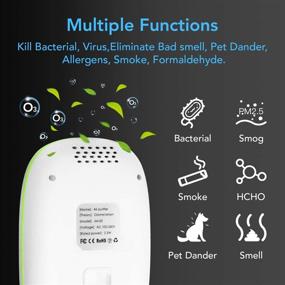 img 2 attached to 🌬️ Mini Ozone Ionic Air Purifier: High-Efficiency Odor Eliminator with Plug-in Design and 3 Modes - O3 120 mg/h, Ions 2800 M/cm4