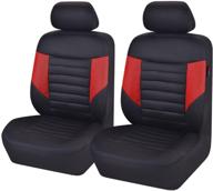 🚗 car pass 6pcs super universal fit front car seat covers set package - black/gray, airbag compatible with composite sponge interior logo