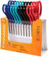 ✂️ fiskars 194300 back to school supplies kids scissors, pointed-tip, bulk set of 12, assorted colors, 5 inch logo