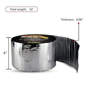 img 3 attached to 🔒 BXI Flashing Roll Tape Membrane - Ultimate 4" x 32ft Waterproof Patch & Seal Tape - Premium SBS Modified Bitumen Rubberized Asphalt - Self-Adhesive - Ideal Solution for Windows and Roof Repair - Available in Multiple Sizes