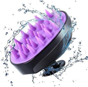 img 4 attached to Silicone Bristle Scalp Massager and Shampoo Brush for Wet/Dry Hair – Cleanse Hair, Reduce Dandruff, Massage Scalp, Promote Growth