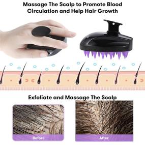 img 2 attached to Silicone Bristle Scalp Massager and Shampoo Brush for Wet/Dry Hair – Cleanse Hair, Reduce Dandruff, Massage Scalp, Promote Growth