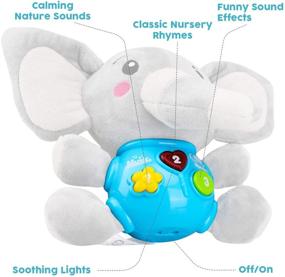 img 1 attached to 🐘 STEAM Life Plush Elephant Baby Toys: Musical, Light-Up, and Perfect for 0-36 Months - Ideal Baby Gifts for Boys, Girls, and Toddlers - 0 3 6 9 12 Month Christmas Baby Gifts