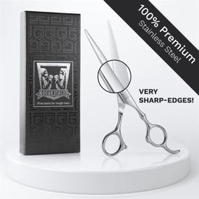 img 3 attached to 💇 Premium 6.5inch Silver Hair Scissors for Professional Home Haircuts - Razor-Sharp Blades, Stainless Steel Design - Ideal for Men & Women