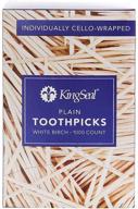 kingseal natural toothpicks individually wrapped logo