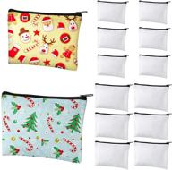 👜 versatile diy heat transfer makeup bags: 12-piece sublimation blanks in multiple sizes logo