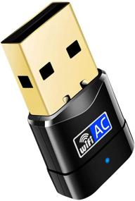 img 4 attached to 📶 High Gain Dual Band USB WiFi Adapter - 600Mbps Mini Network Dongle, No CD Driver Needed with Antenna for PC Laptop, Windows XP/Vista/7/8/10 Mac OS 10.6-10.15.3 Support