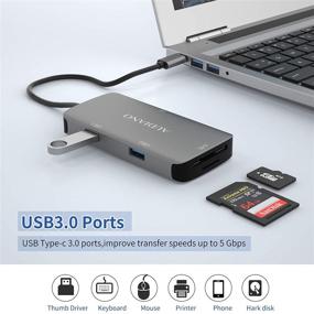 img 2 attached to 5-in-1 USB Type C Card Reader with CF, SD, and TF Slots – AUDIANO USB C Memory Card Reader with Compact Flash Compatibility and Dual USB 3.0 Ports for MacBook Pro, Samsung S20, Surface Book