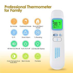 img 3 attached to 🌡️ Non-Contact Digital Infrared Forehead Thermometer for Adults and Babies - Quick Reading, Fever Alarm, Memory Function