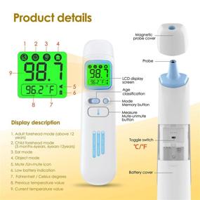 img 2 attached to 🌡️ Non-Contact Digital Infrared Forehead Thermometer for Adults and Babies - Quick Reading, Fever Alarm, Memory Function