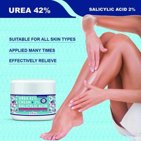 img 2 attached to 🦶 Urea Cream 42% for Feet - Complete Callus-Care Solution for Dry, Cracked Skin - Moisturizes and Fortifies Feet, Hands, Heels, Elbows, Nails, and Knees - 4 oz