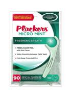 🦷 plackers micro mint dental flossers: 90 count (pack of 6) for clean oral hygiene logo