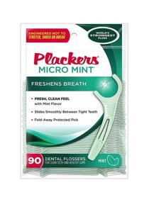 img 4 attached to 🦷 Plackers Micro Mint Dental Flossers: 90 Count (Pack of 6) for Clean Oral Hygiene