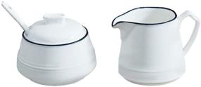 img 4 attached to LIONWEI LIONWELI Ceramic White Creamer: Sleek and Stylish addition to your tableware collection