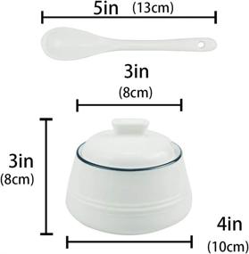 img 3 attached to LIONWEI LIONWELI Ceramic White Creamer: Sleek and Stylish addition to your tableware collection