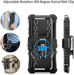 img 1 attached to FITO Holster Belt Clip for Samsung Galaxy S21 Ultra Case - Full Body Protection with 360 Degree Rotation, No Screen Protector Included