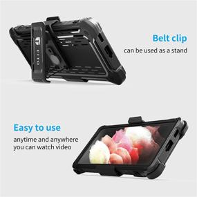 img 3 attached to FITO Holster Belt Clip for Samsung Galaxy S21 Ultra Case - Full Body Protection with 360 Degree Rotation, No Screen Protector Included