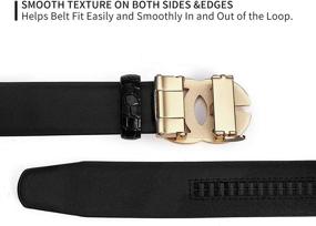 img 1 attached to Genuine Leather Fashion Black Ratchet Men's Accessories and Belts
