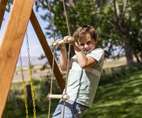 img 3 attached to 🐿️ Squirrel Products 6 ft. Climbing Rope Ladder for Kids - Enhance Your Outdoor Play Equipment with a DIY Swingset Addition