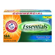 🏔️ arm &amp; hammer cdc 14995 3320000102 essentials dryer sheets mountain rain 144 sheets (case of 6 boxes) - improved seo logo