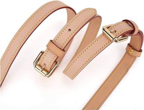 img 3 attached to 🔒 Premium Three Straps Adjustable Vegetable Tanning Discoloration Cowhide: A Versatile Leather Essential