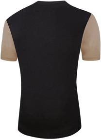 img 1 attached to 👕 Contrast Stitching Men's Long Sleeve T-Shirts by SHUIANGRAN - Enhanced SEO
